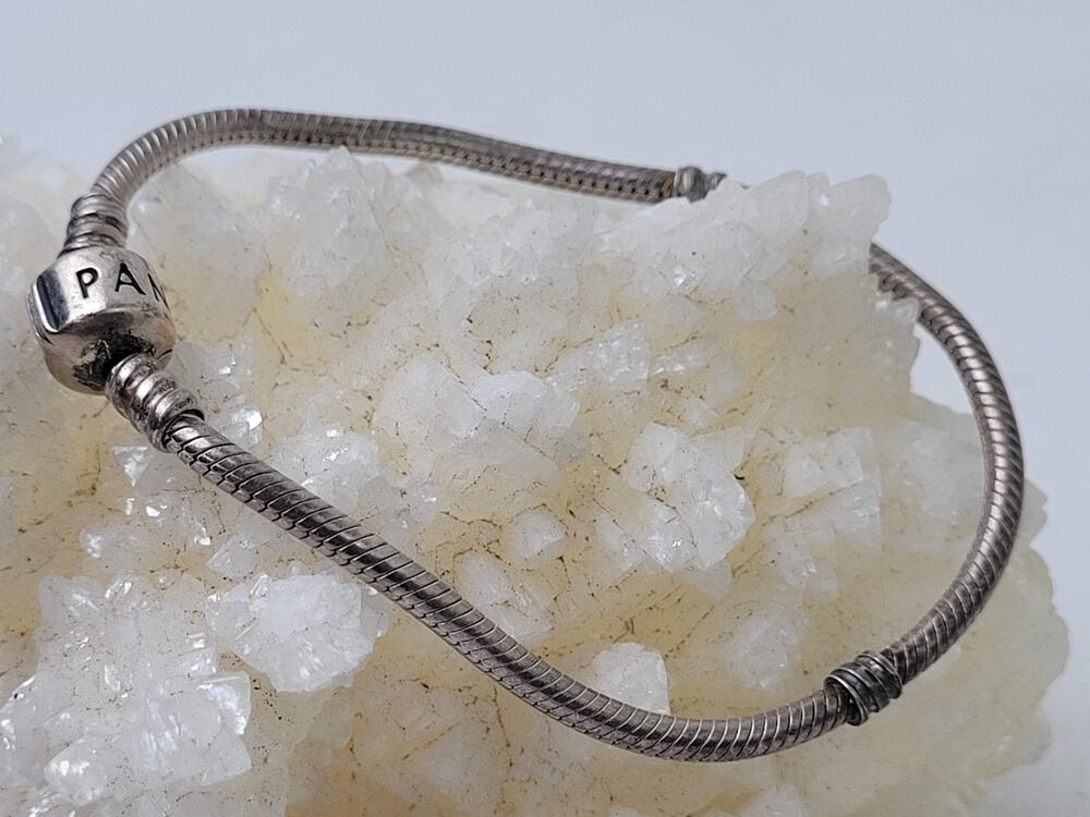 Pandora Sterling Silver Snake Chain w Barrel Clasp | 7.5"